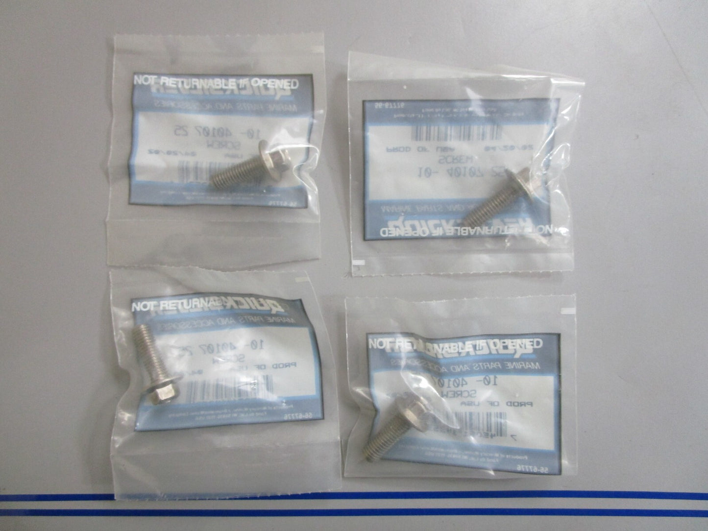 *NEW OEM* (LOT OF 4) 0810 Mercury Quicksilver Screw 10-4010725