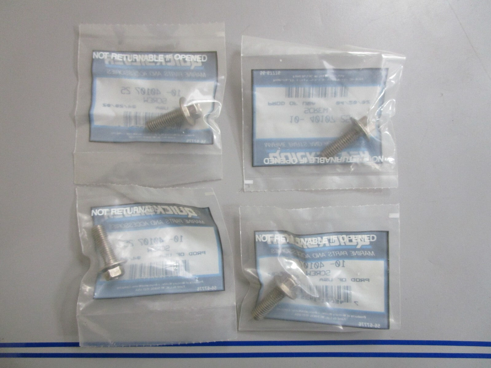 *NEW OEM* (LOT OF 4) 0810 Mercury Quicksilver Screw 10-4010725