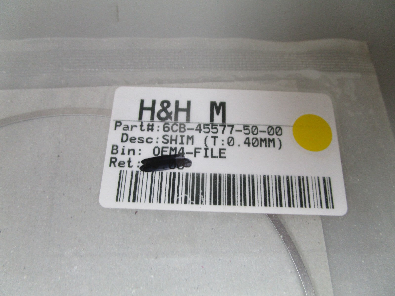 *NEW OEM* 0810 Yamaha (T:0.40MM) Shim 6CB-45577-50-00
