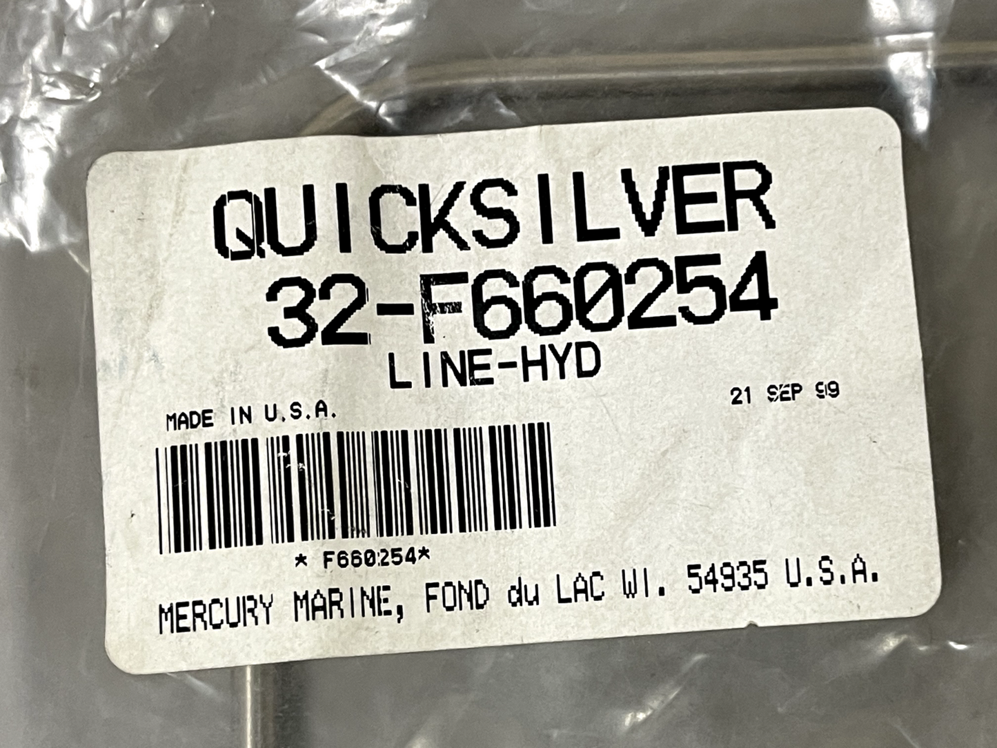 *NEW OEM* 0670 Mercury Quicksilver Hydraulic Line 32-F660254 F660254