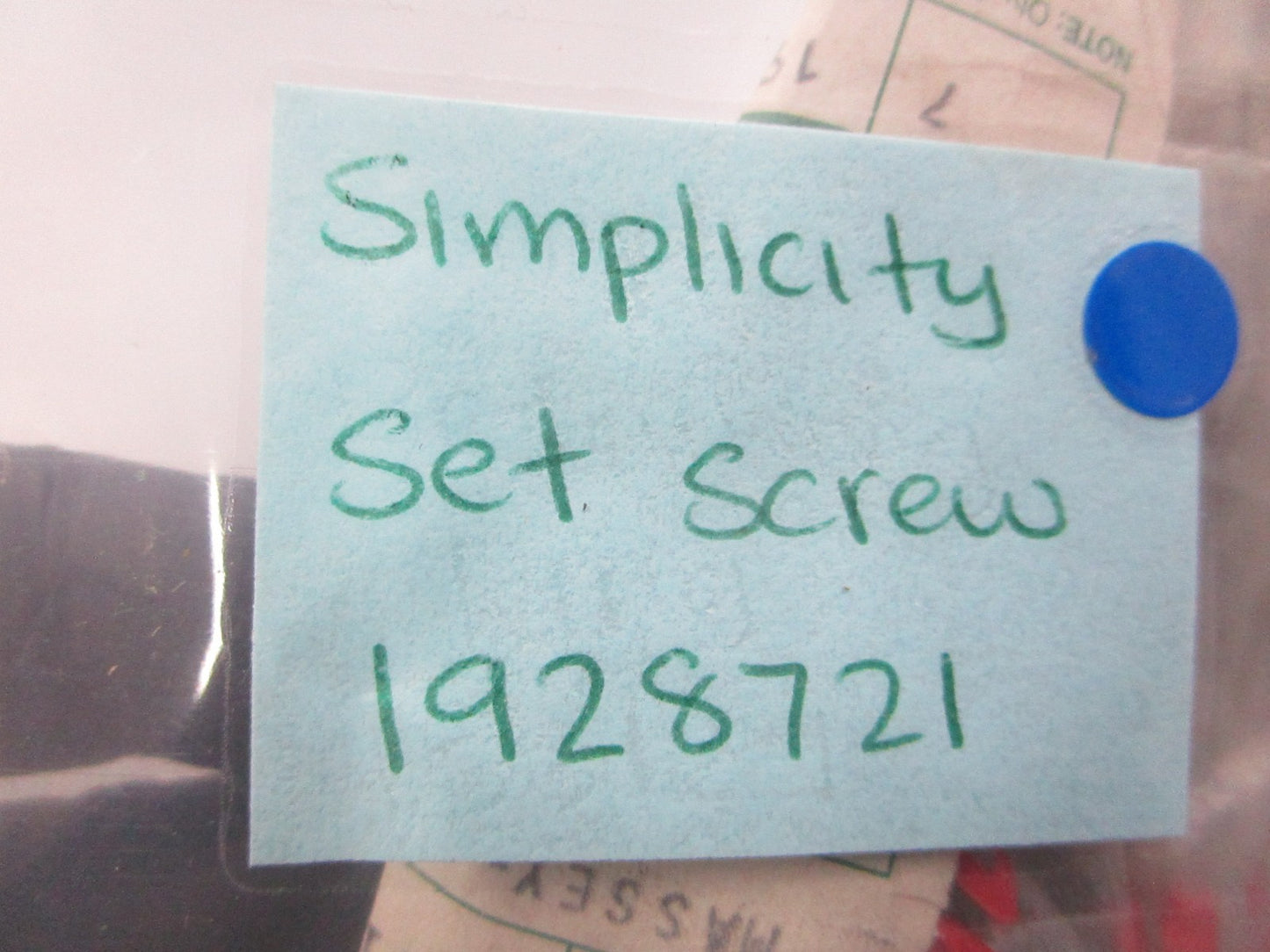 *NEW OEM* (LOT OF 2) 0810 Simplicity Set Screw 1928721