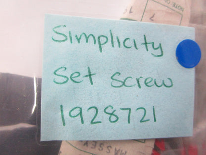 *NEW OEM* (LOT OF 2) 0810 Simplicity Set Screw 1928721