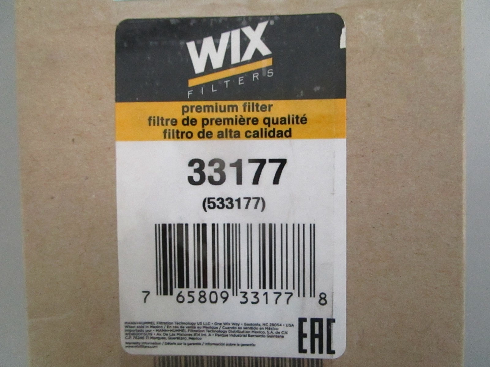 NEW OEM 33177 Wix Fuel Filter 0820