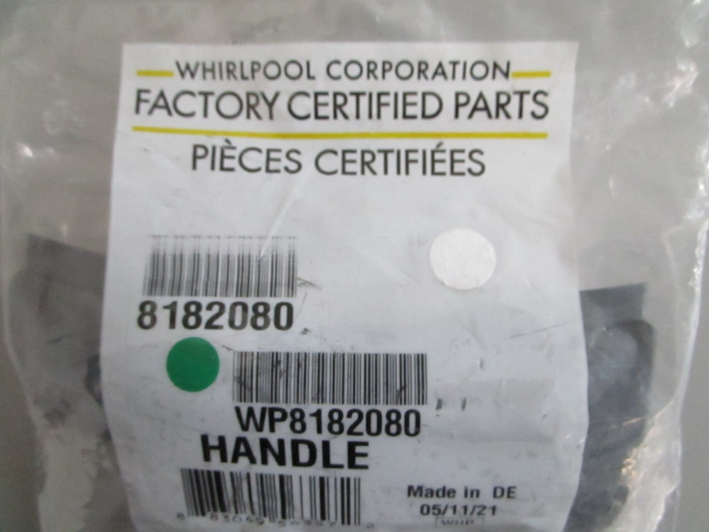 NEW OEM WP8182080 Whirlpool Handle 0820