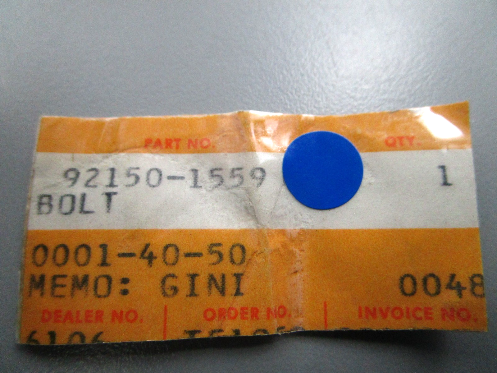 NEW OEM Kawasaki 92150-1559 Bolt 0810