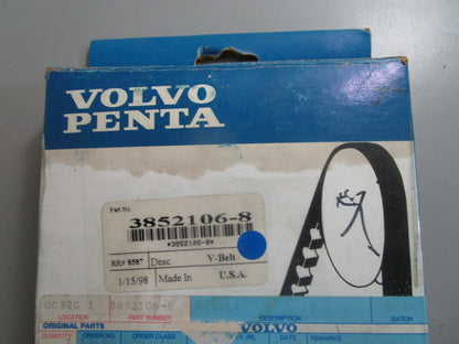 *NEW OEM* 0810 Volvo Penta V-Belt 3852106-8