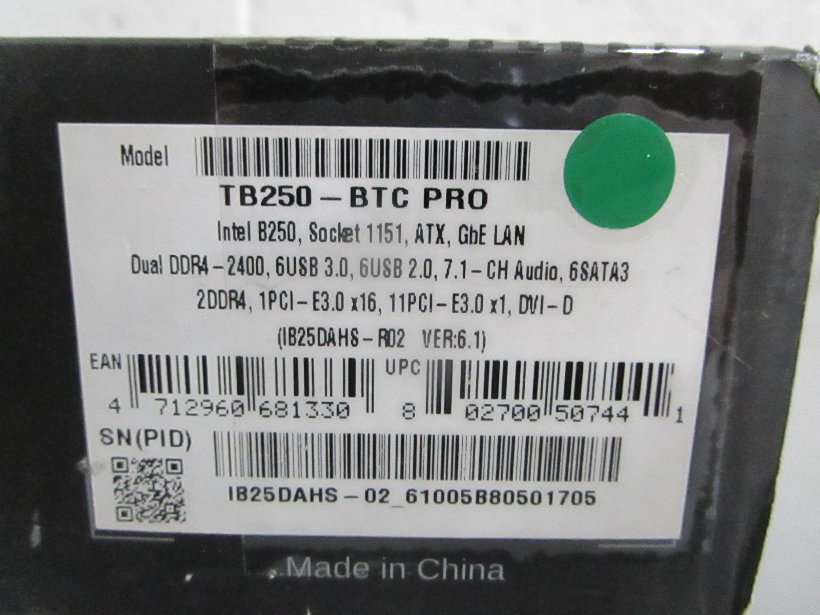 Biostar NEW TB250-BTC PRO LGA1151 B250 DDR4 12 PCIe GPU Mining Motherboard 0820
