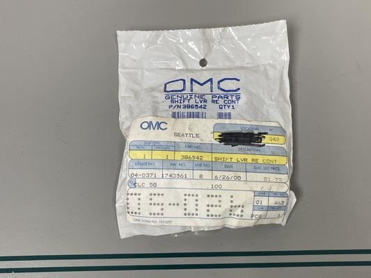 NEW OEM  386542 Johnson Evinrude Control Shift Lever 0670
