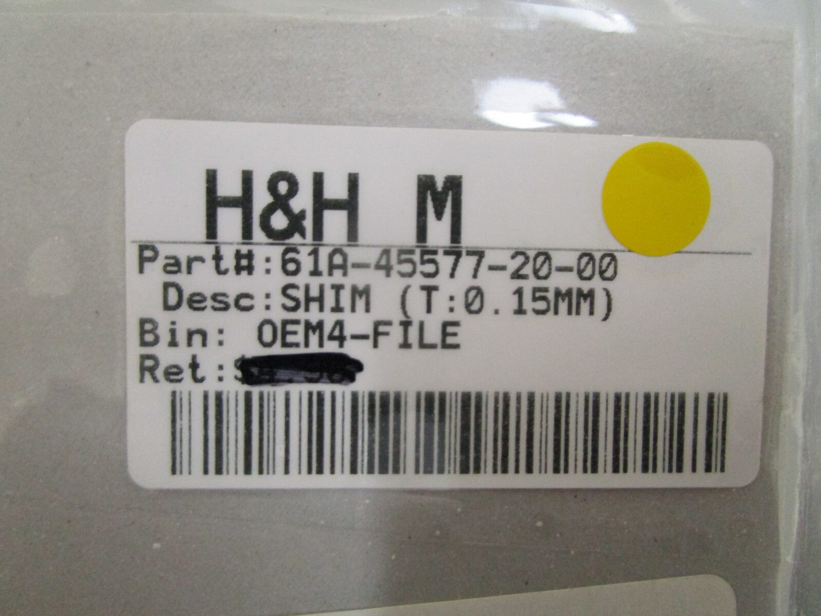 *NEW OEM* 0810 Yamaha (T:0.15MM) Shim 61A-45577-20-00