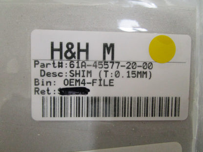 *NEW OEM* 0810 Yamaha (T:0.15MM) Shim 61A-45577-20-00