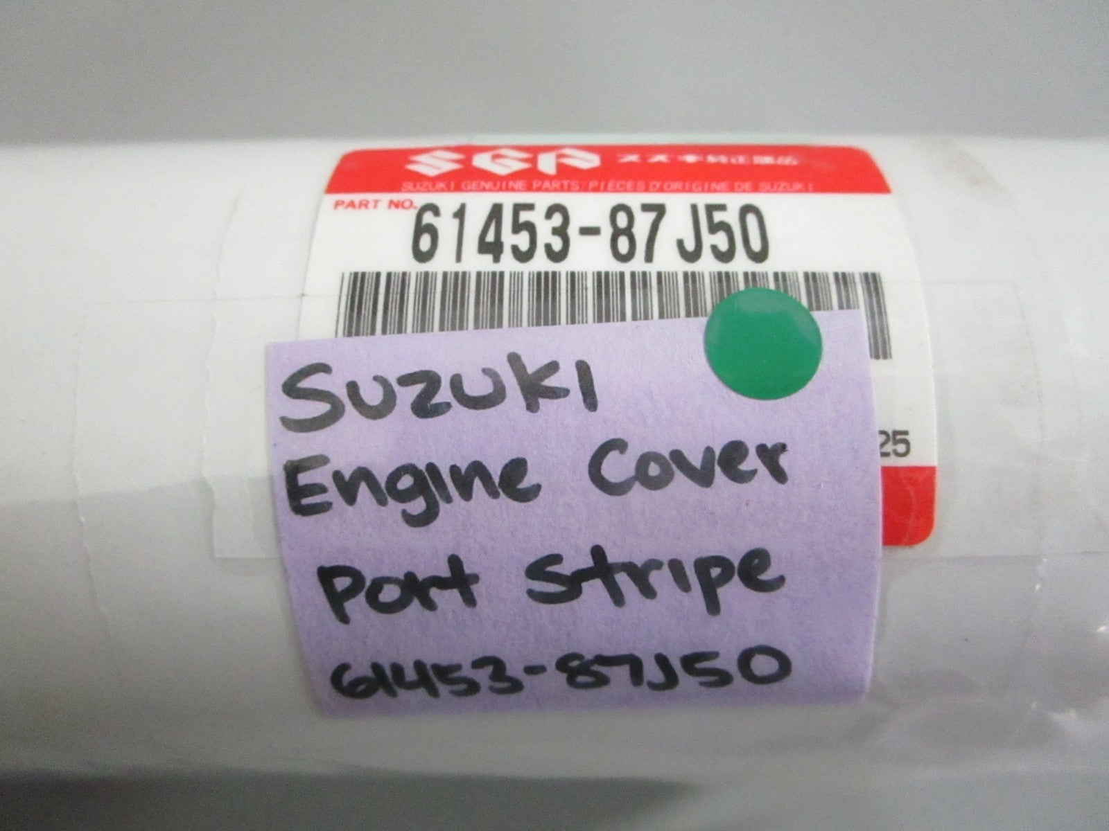 NEW OEM 61453-87J50 Suzuki Engine Cover Port Stripe 0820