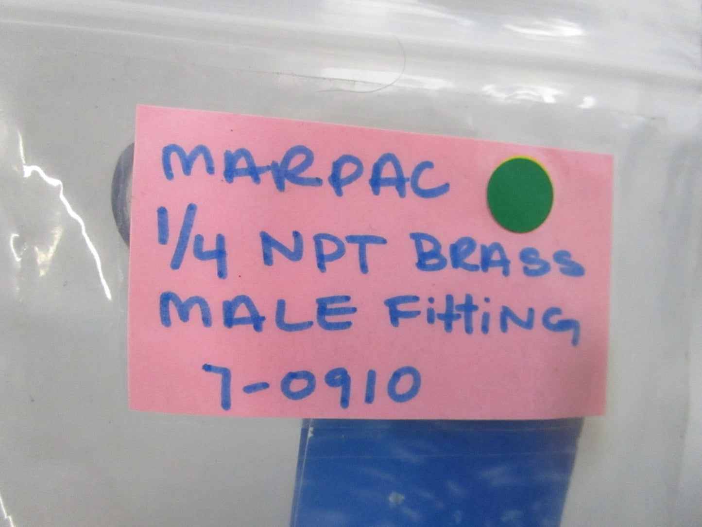 NEW (LOT OF 2) 7-0910 Marpac 1/4 NPT Brass Male Fitting 0810