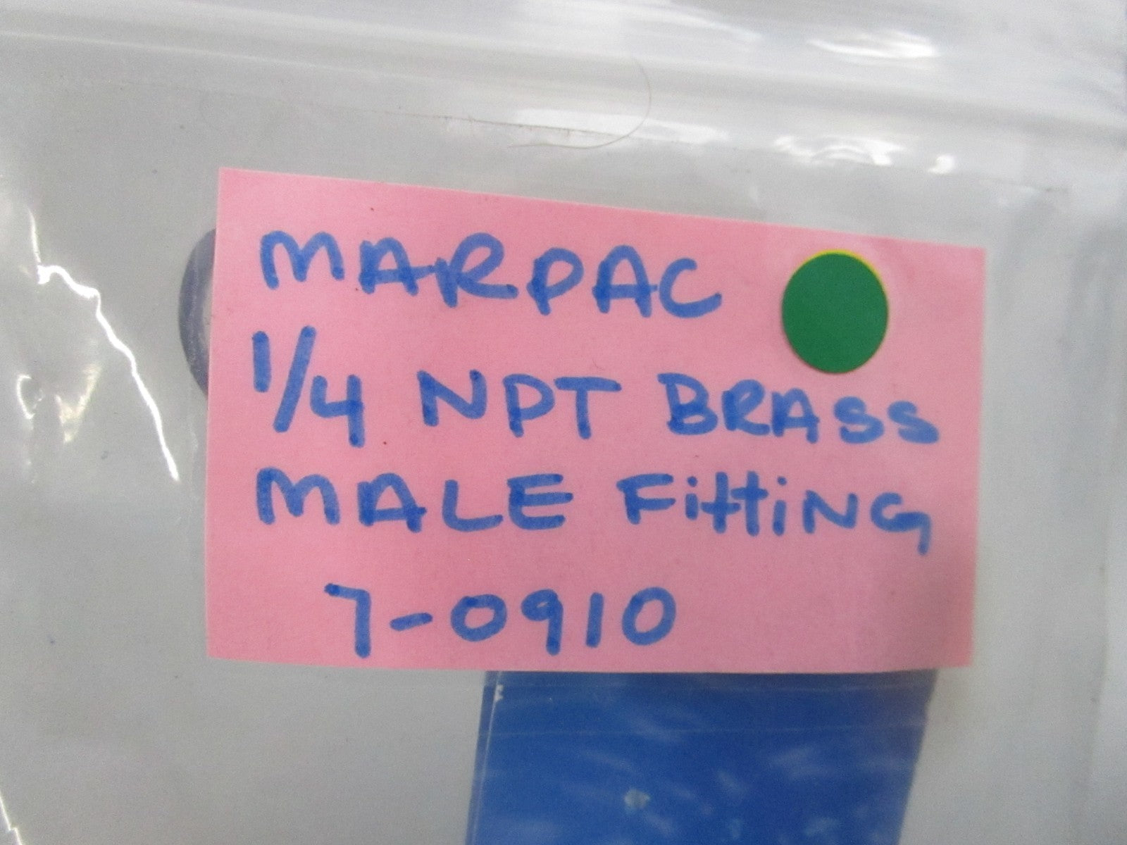 NEW (LOT OF 2) 7-0910 Marpac 1/4 NPT Brass Male Fitting 0810