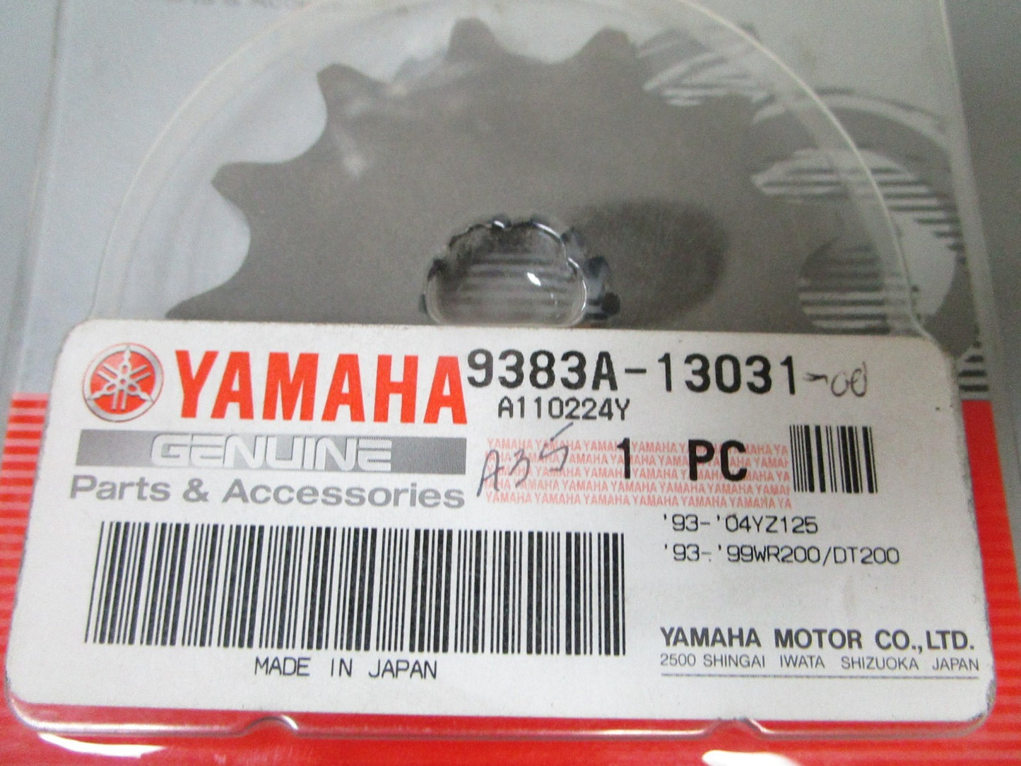 NEW OEM 9383A-13031-00 Yamaha 13T Front Sprocket 0720