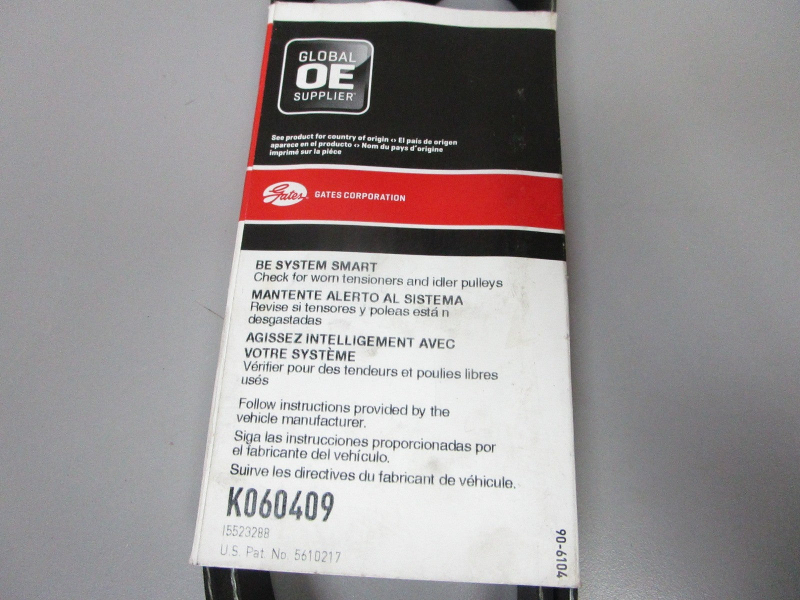 NEW K060409 Gates Micro-V 13/16" x 41 ½" Serpentine Belt 0720