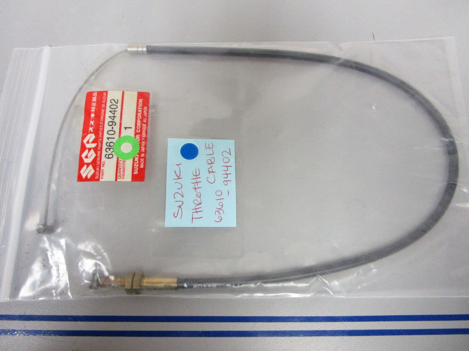 *NEW OEM* 0720 Suzuki Throttle Cable 63610-94402