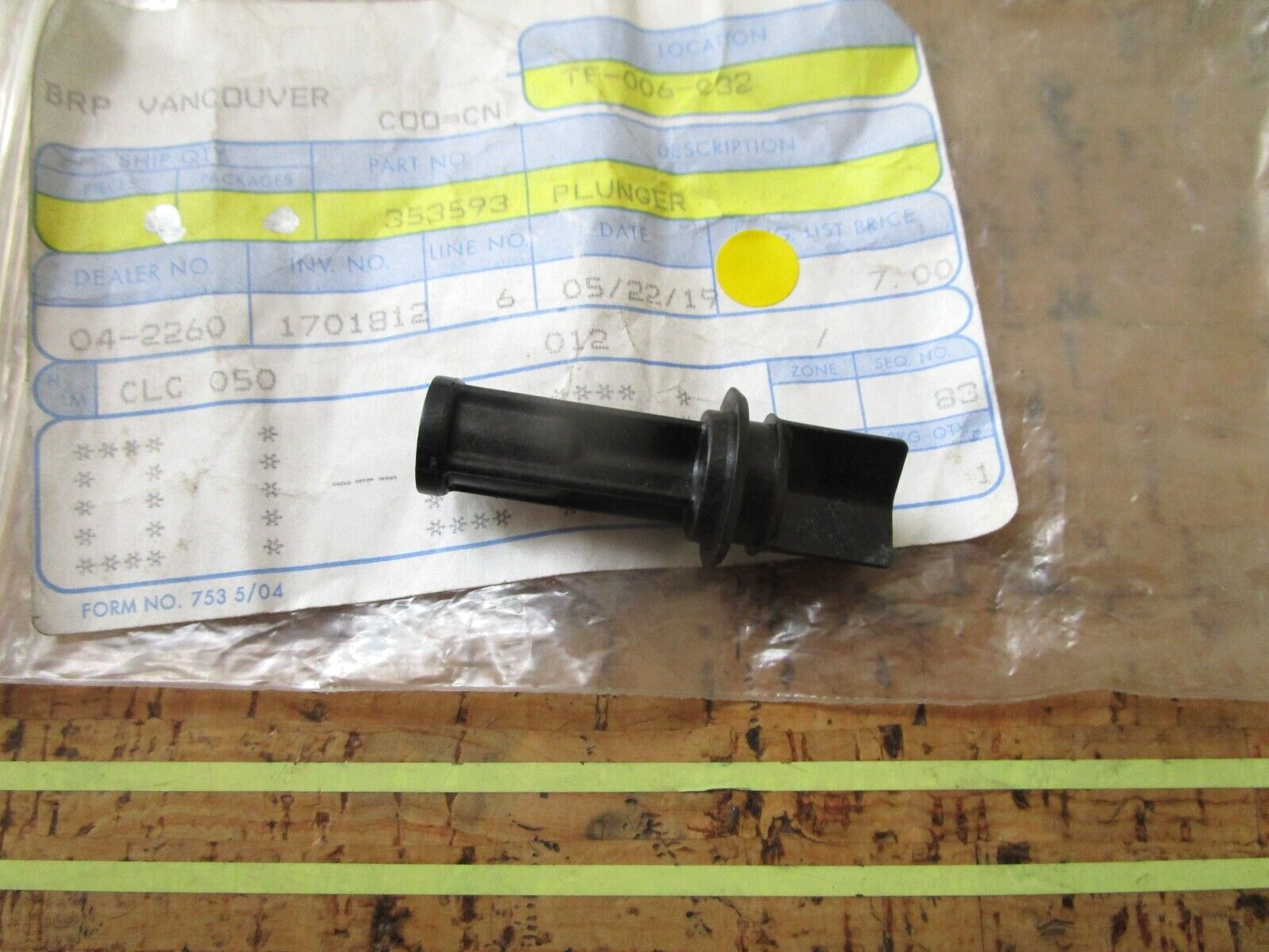 *NEW OEM* 0810 OMC Johnson Evinrude Plunger 353593 0353593