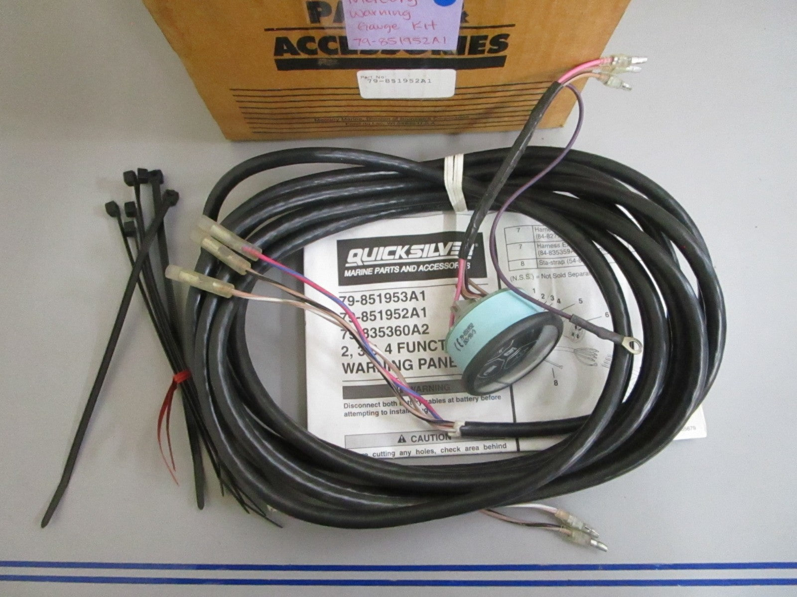 *NEW OEM* 0820 Mercury Quicksilver Warning Gauge Kit 79-851952A1