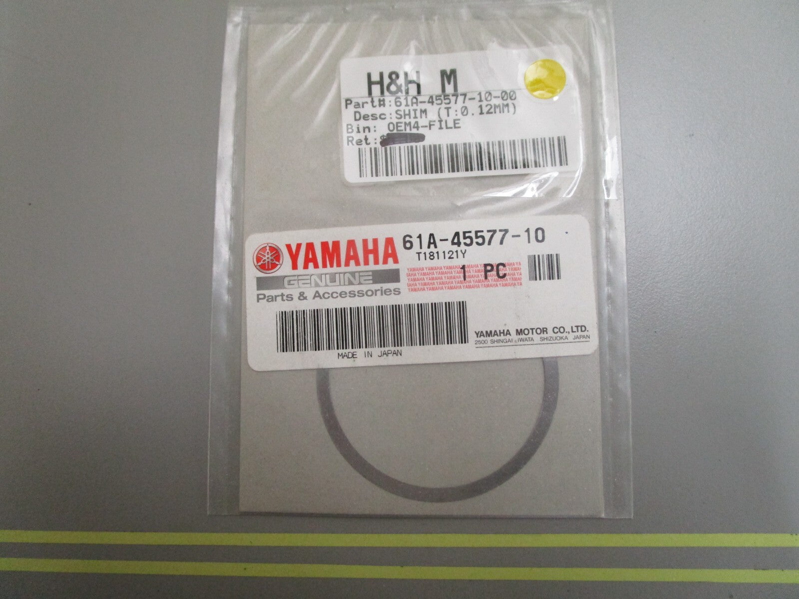 *NEW OEM* 0810 Yamaha (T:0.12MM) Shim 61A-45577-10-00