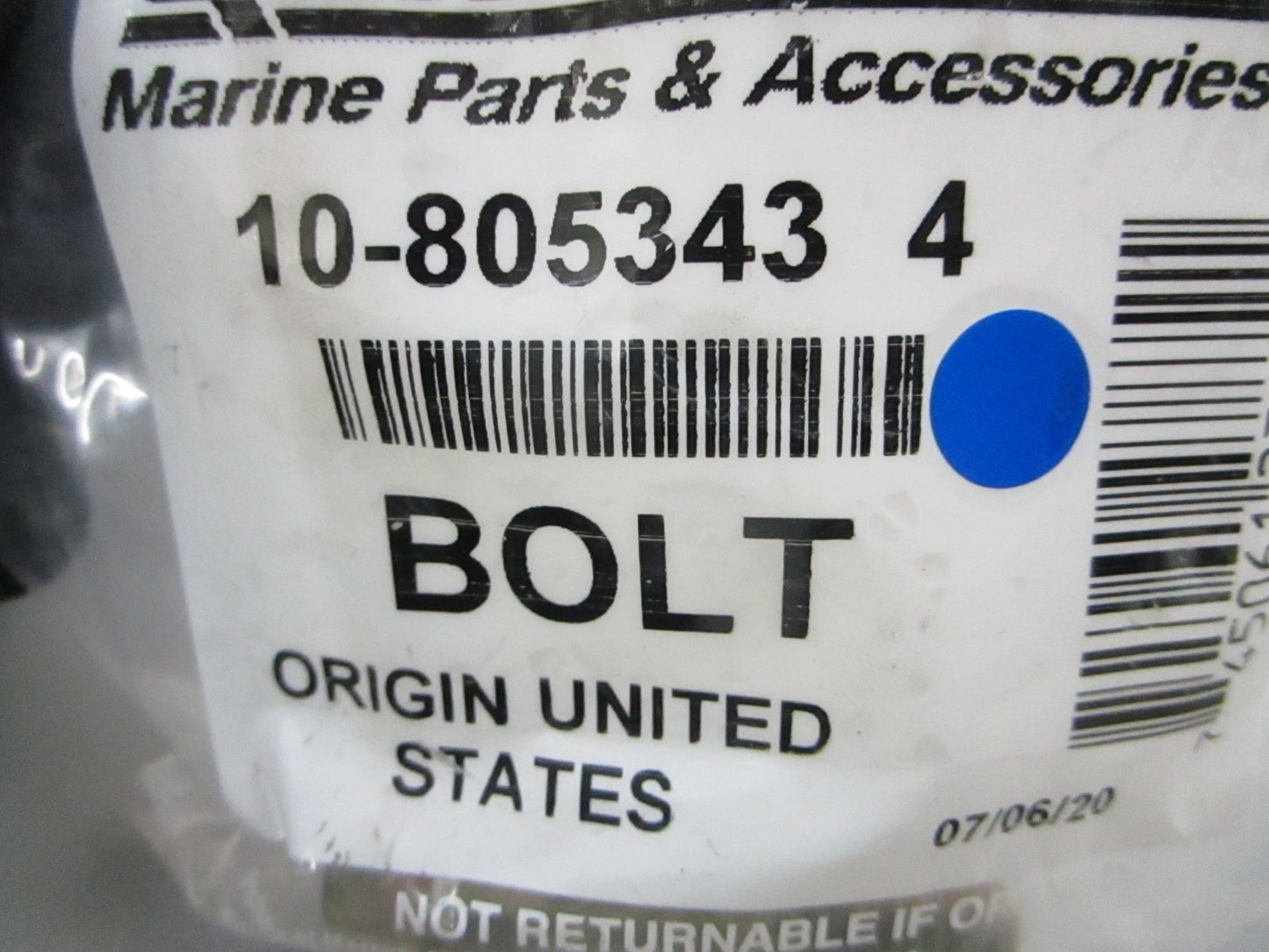 *NEW OEM* 0810 Mercury Quicksilver Bolt 10-805343 4