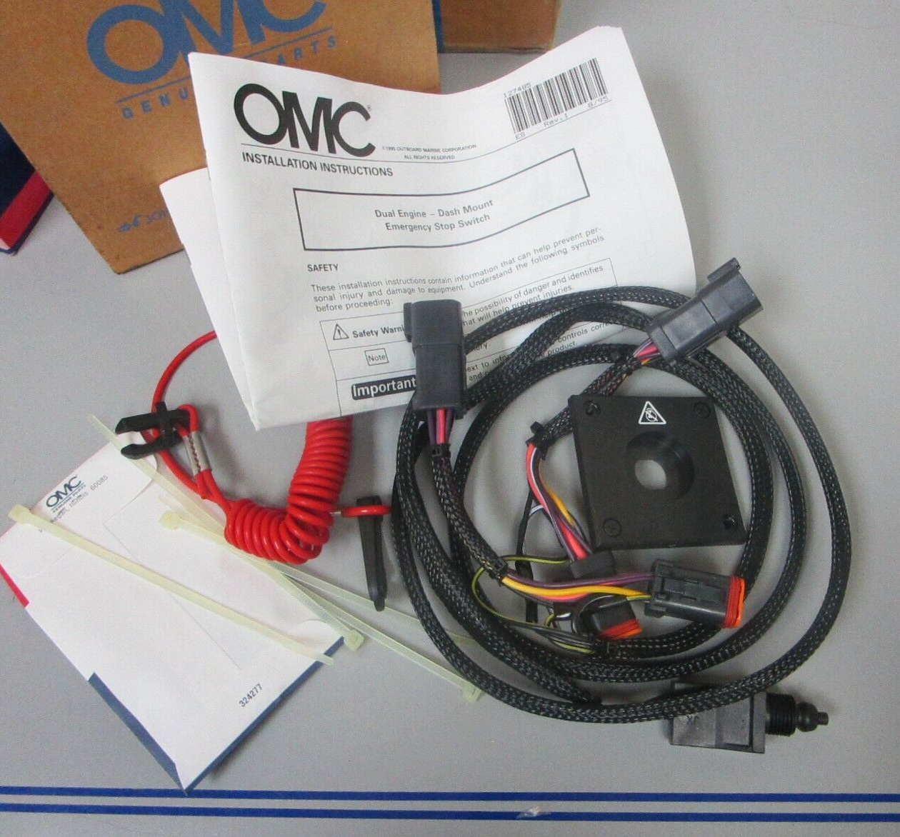 *NEW OEM* 0720 OMC Johnson Evinrude Dual Dash Kit Assembly 176523 0176523