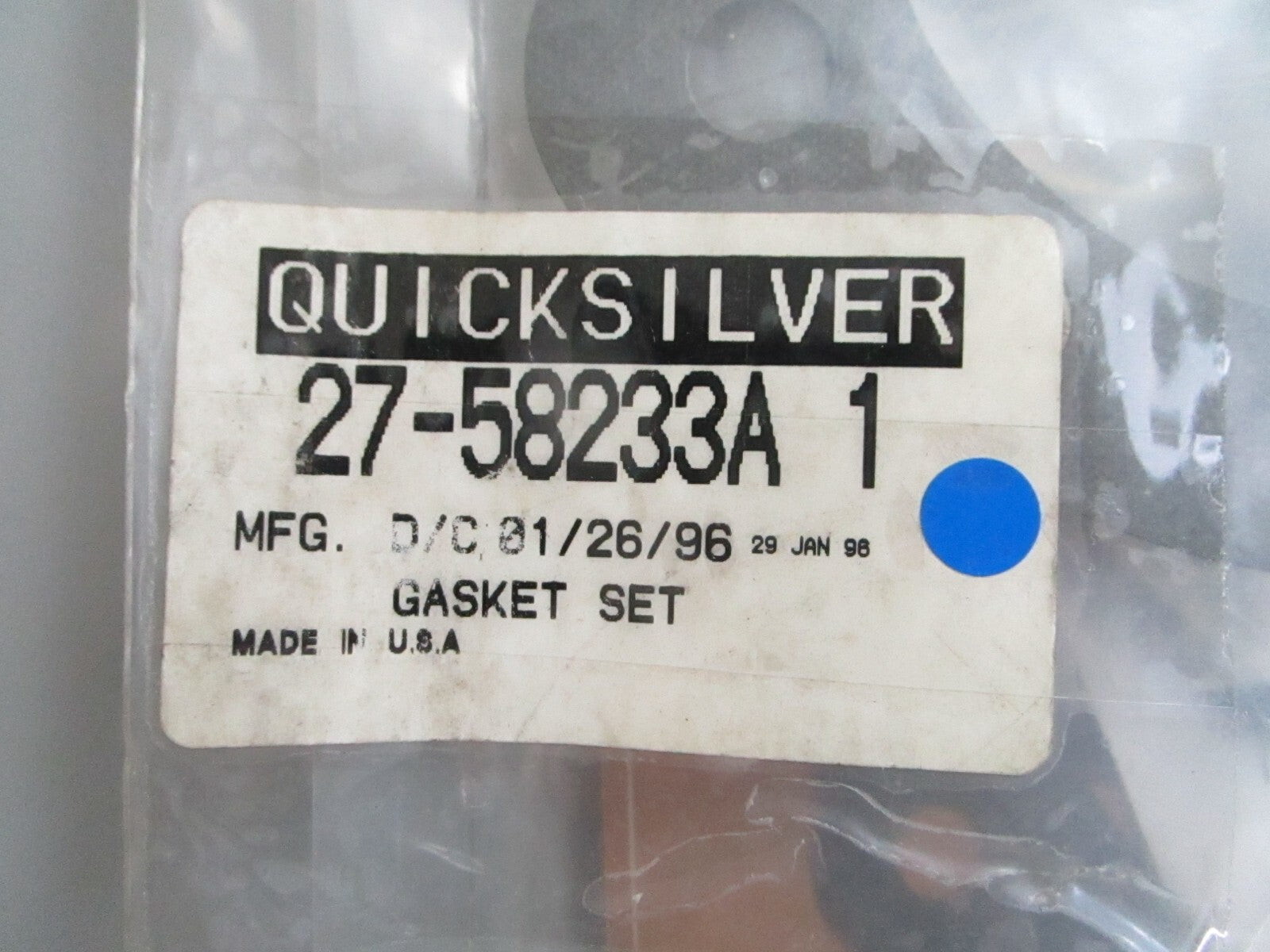 *NEW OEM* 0820 Mercury Quicksilver Gasket Set 27-58233A1