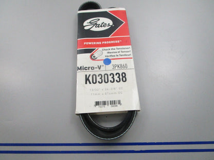 NEW K030338 Gates Micro-V Serpentine Belt 0810