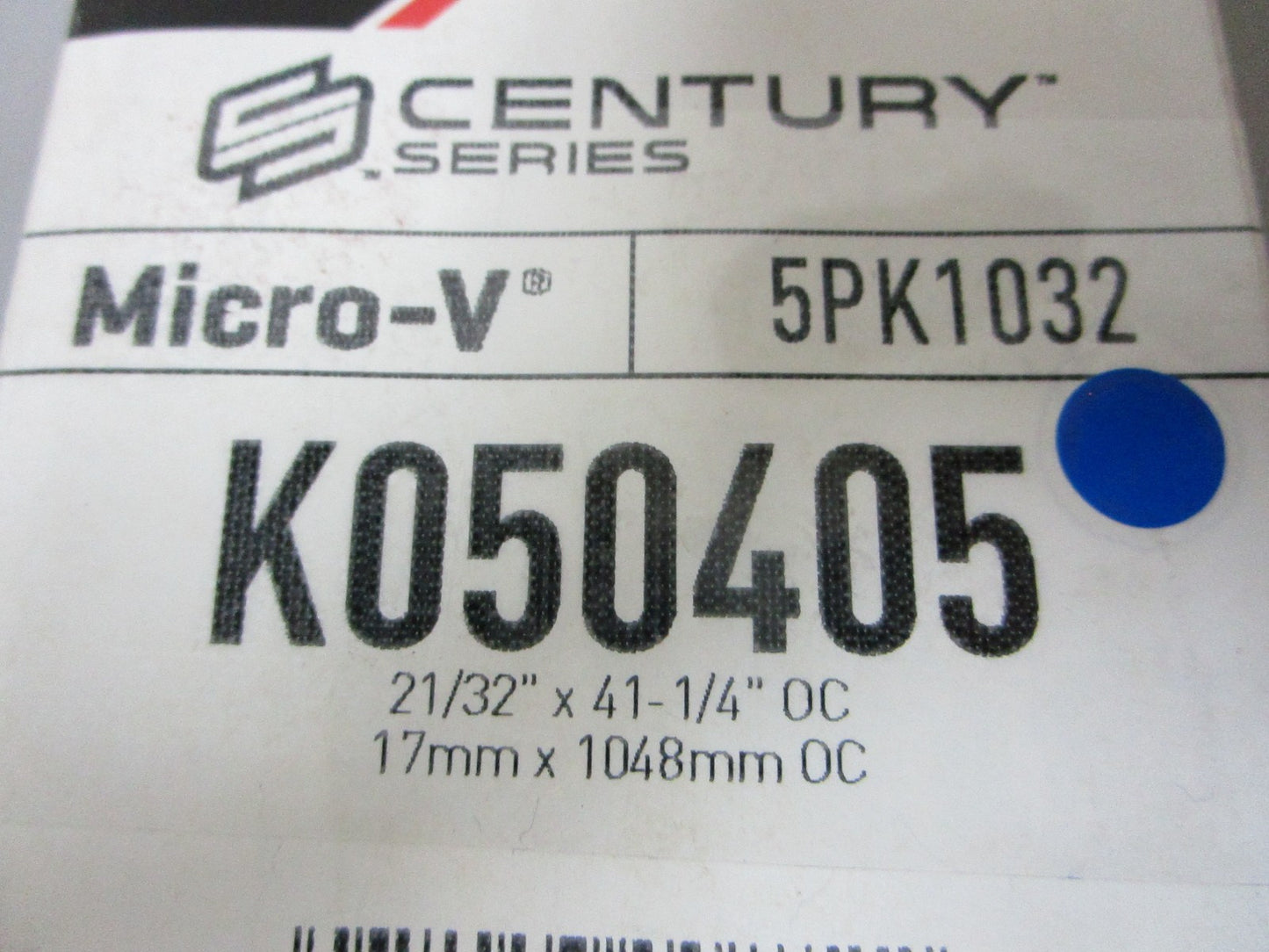 NEW K050405 Gates Micro-V 21/32" x 41 ¼" Serpentine Belt 0720