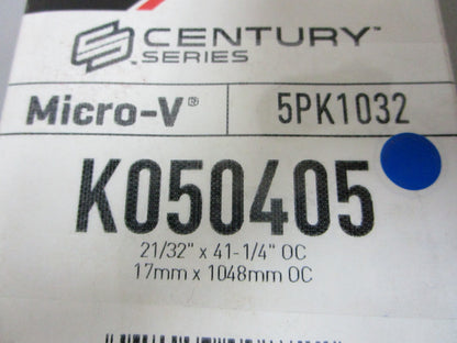 NEW K050405 Gates Micro-V 21/32" x 41 ¼" Serpentine Belt 0720