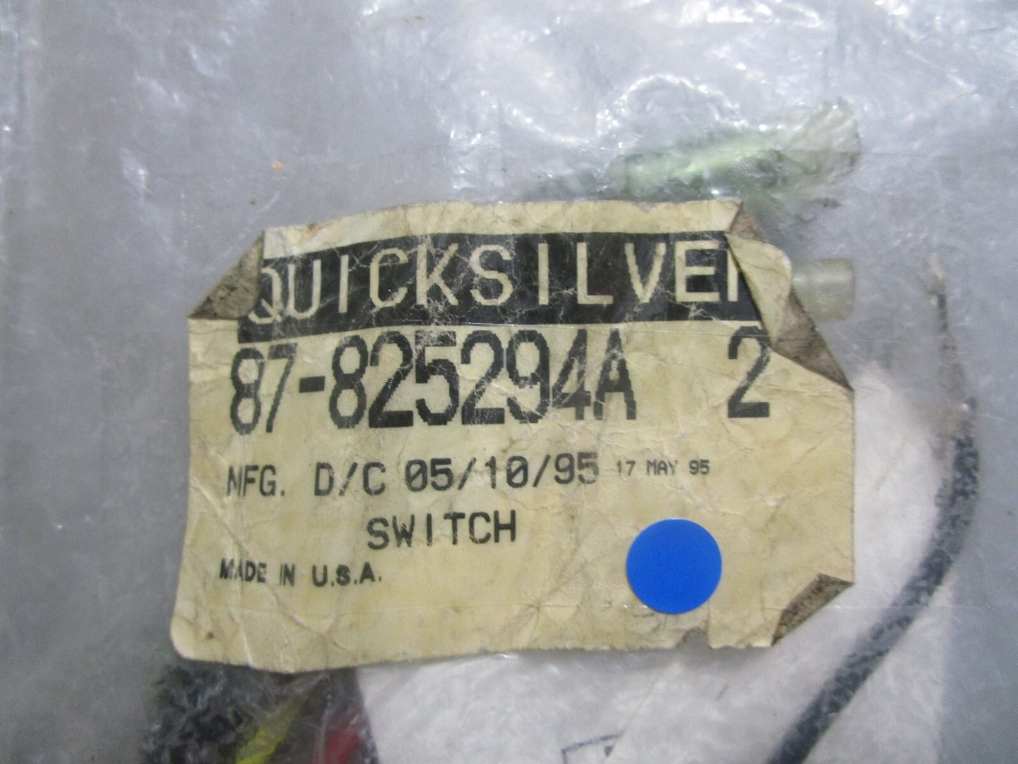 *NEW OEM* 0810 Mercury Quicksilver Switch 87-825294A