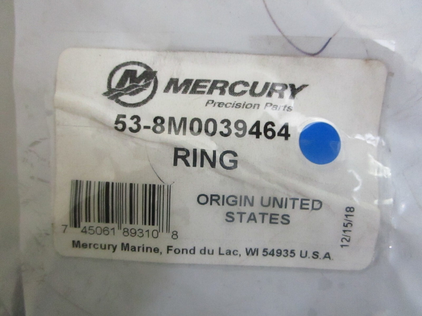 *NEW OEM* 0810 Mercury Quicksilver Ring 53-8M0039464
