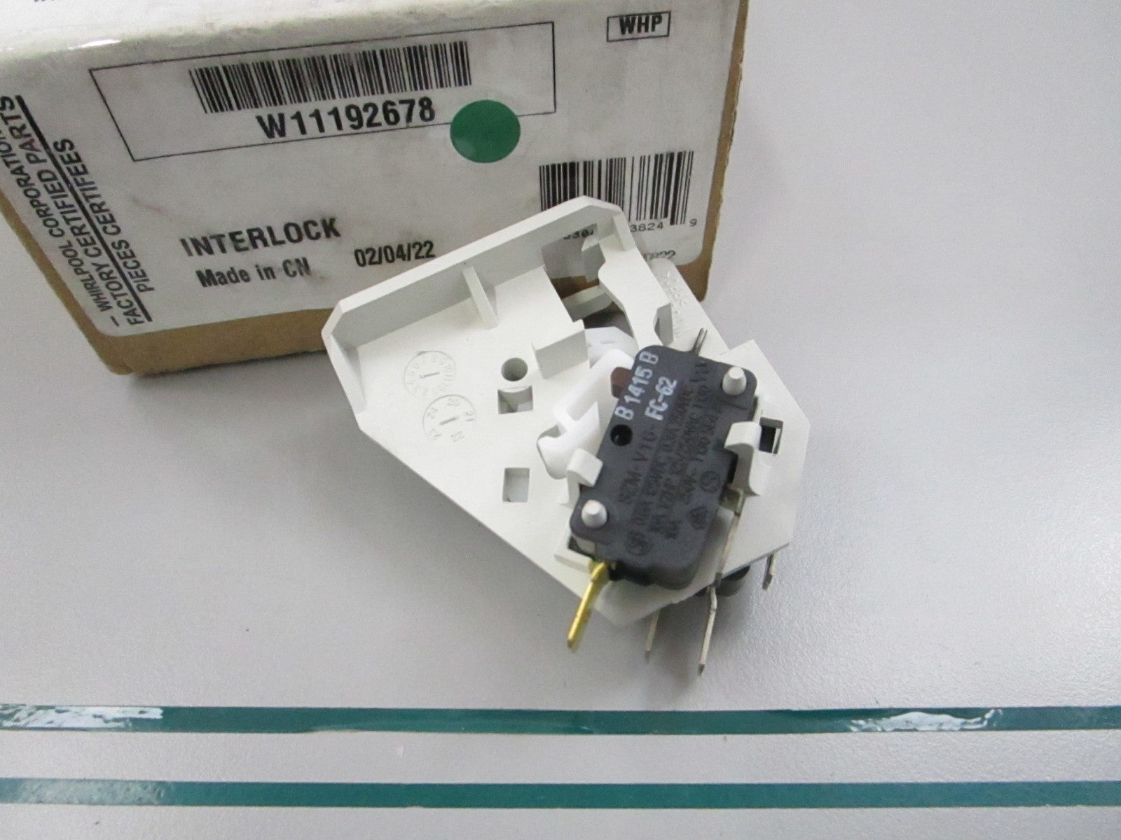 Whirlpool NEW OEM Microwave Door Interlock Switch W11192678 NOS 0810