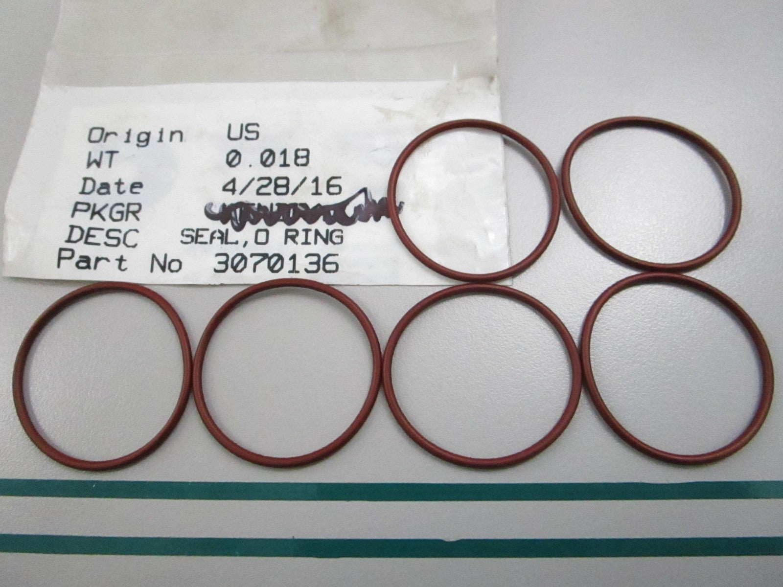 NEW OEM (LOT OF 6) 3070136 Cummins O-Ring Seal 0810