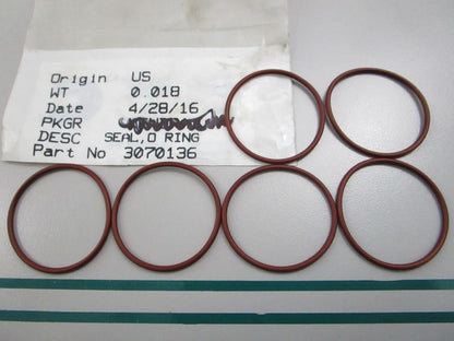 NEW OEM (LOT OF 6) 3070136 Cummins O-Ring Seal 0810
