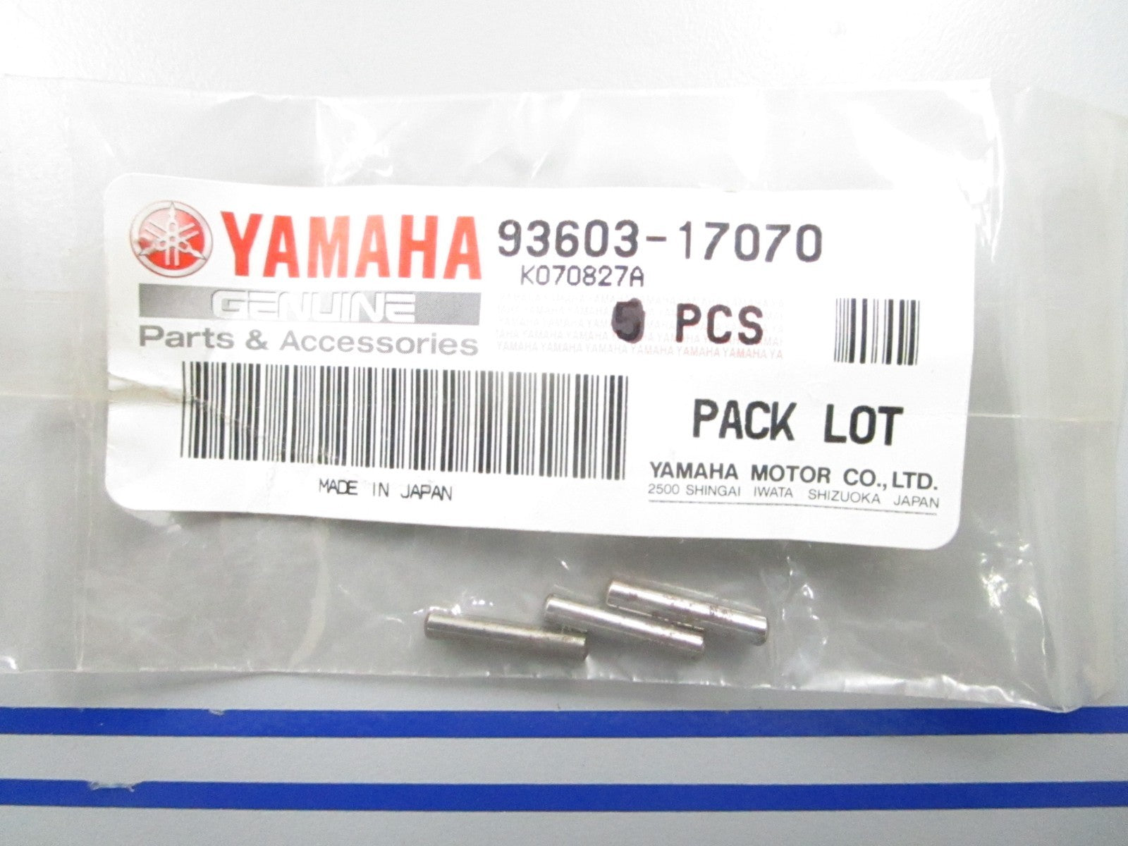 *NEW OEM* (LOT OF 3) 0810 Yamaha Dowel Pin 93603-17070