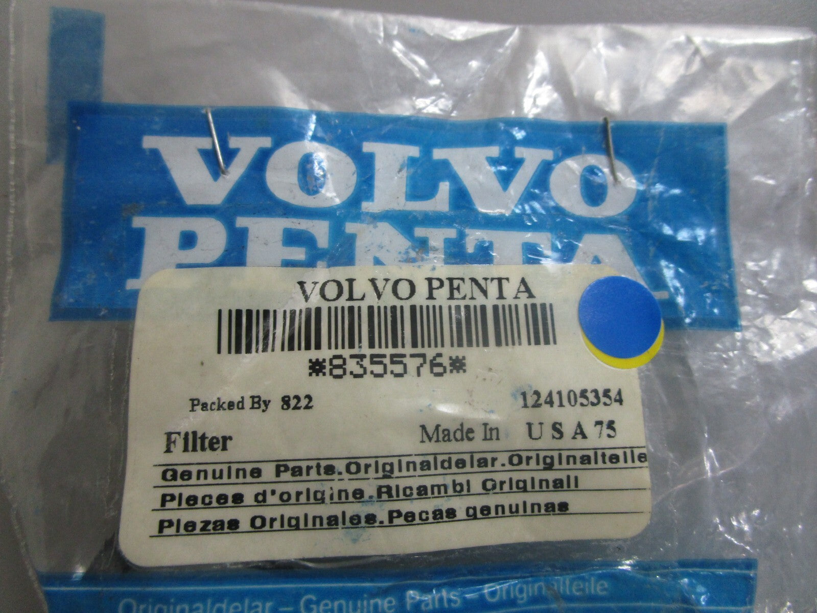 *NEW OEM* 0810 Volvo Penta Fuel Filter 835576