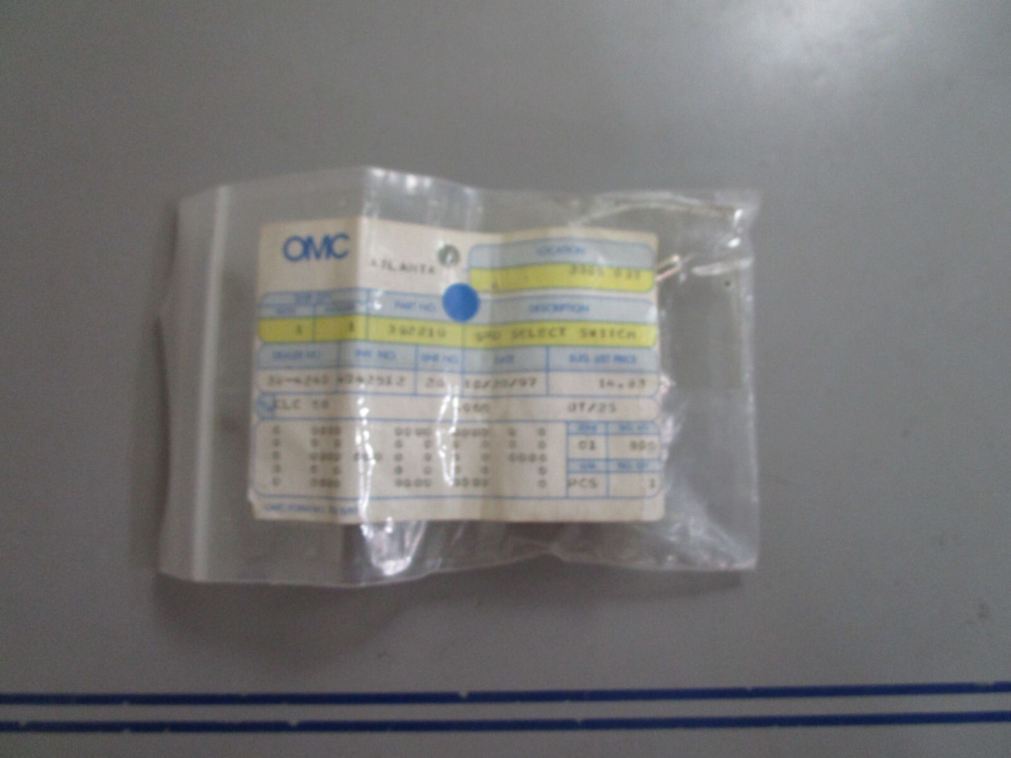 *NEW OEM* 0720 OMC Johnson Evinrude Switch 392219 0392219