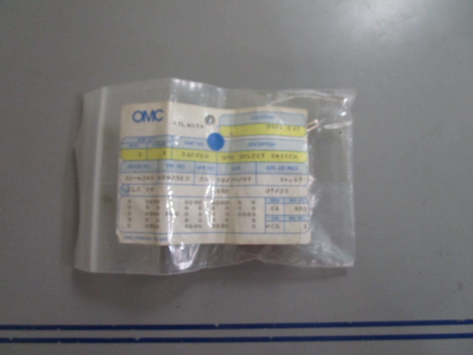 *NEW OEM* 0720 OMC Johnson Evinrude Switch 392219 0392219