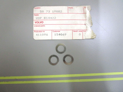 *NEW OEM* (LOT OF 3) 0750 Volvo Penta SPACE WASHER 814422
