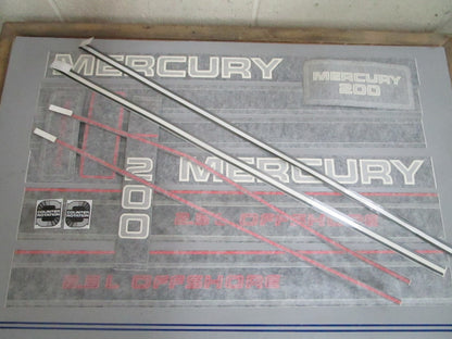 *NEW OEM* 0820 Mercury Quicksilver ME200XL Decal Set 37-808562A94