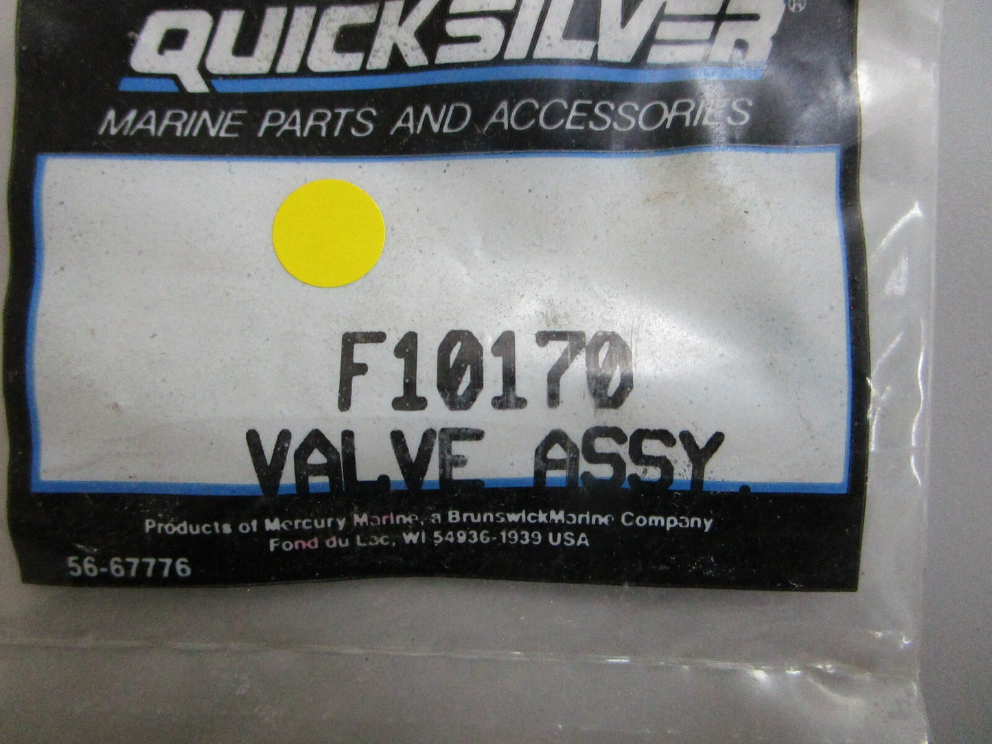 *NEW OEM* 0820 Mercury Quicksilver Valve Assy F10170