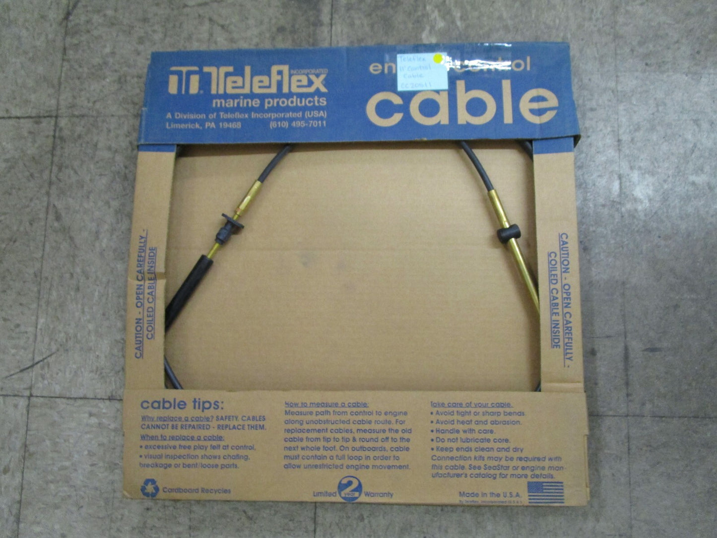 *NEW* 0820 Teleflex 11' Control Cable CC20511