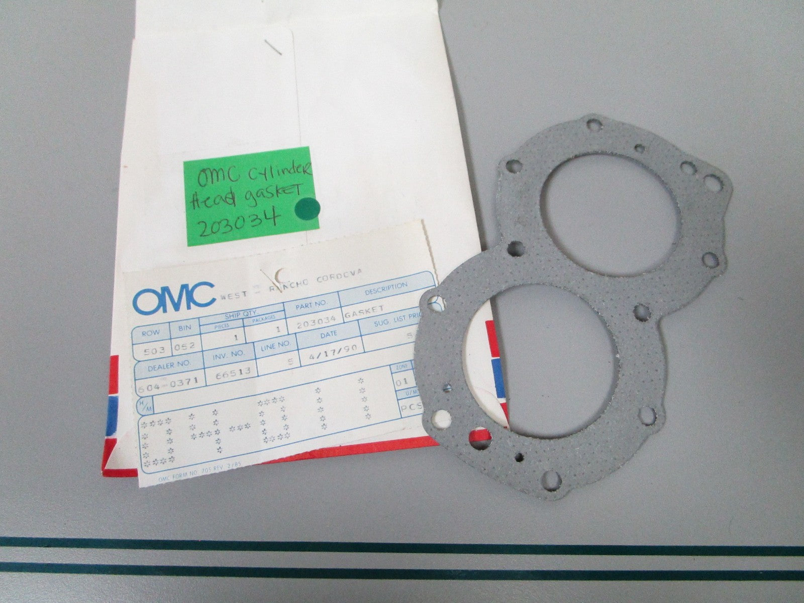 NEW OEM 203034 0203034 OMC Johnson Evinrude Cylinder Head Gasket 0810