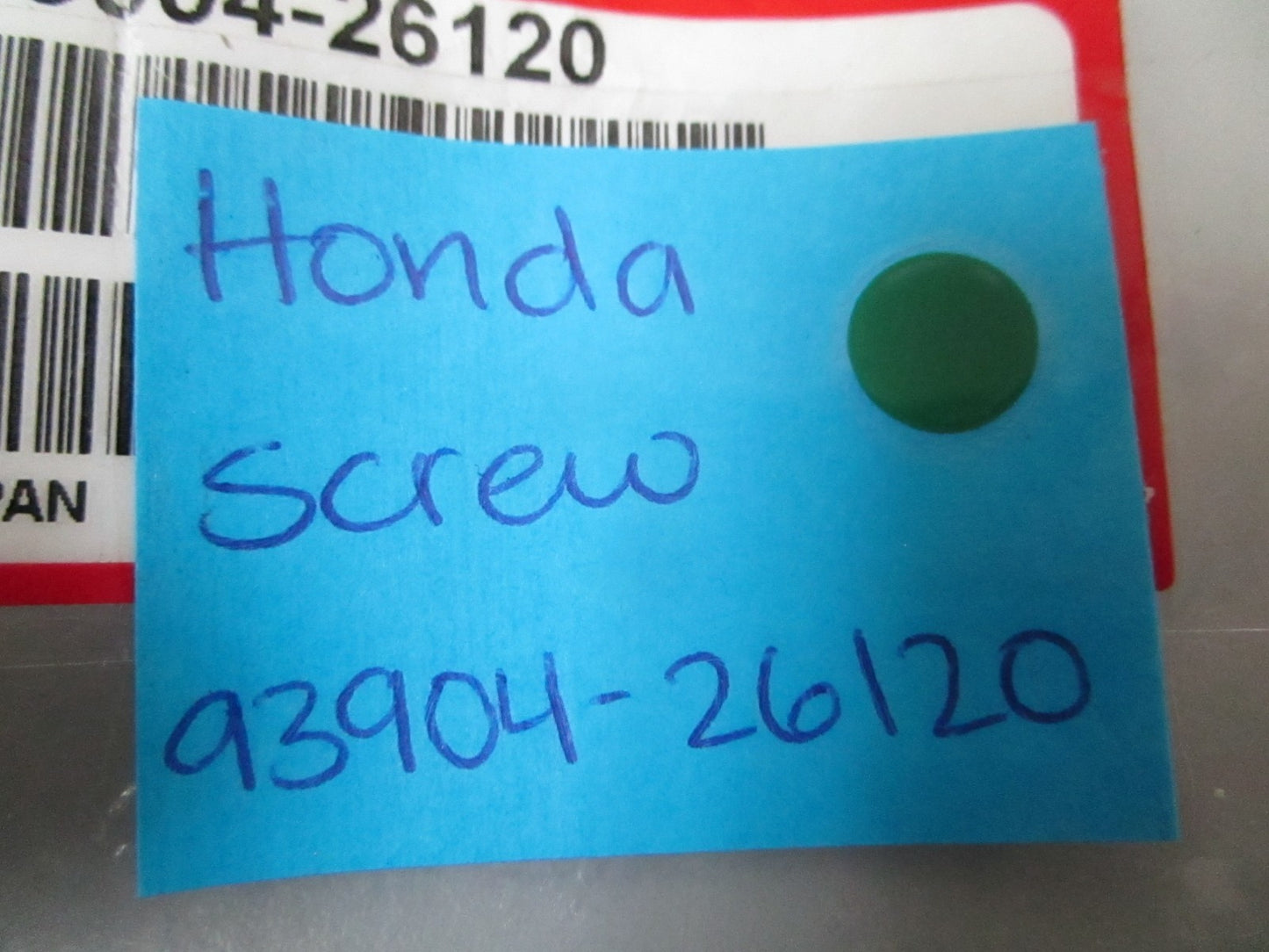 NEW OEM (LOT OF 2) 93904-26120 Honda Screw 0810