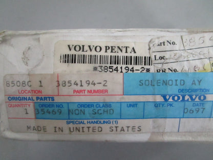NEW OEM 3854194 Volvo Penta Solenoid 0820