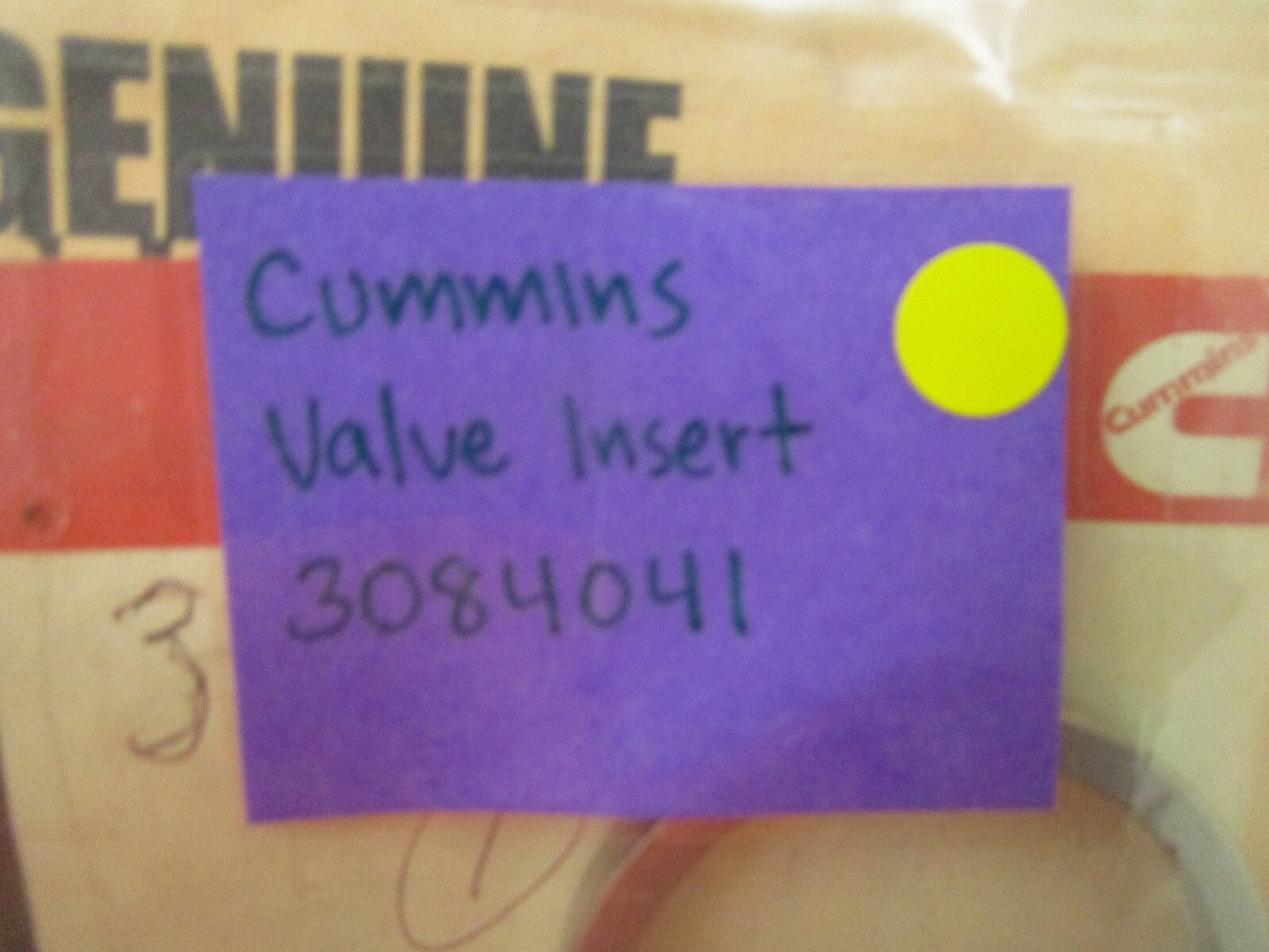 *NEW* 0810 Cummins Valve Insert 3084041