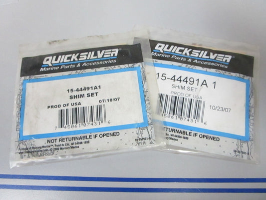 *NEW OEM* (LOT OF 2) 0810 Mercury Quicksilver Shim Set 15-44491A1