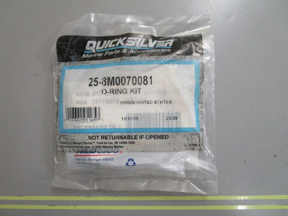 *NEW OEM* 0810 Mercury Quicksilver O-Ring Kit 25-8M0070081