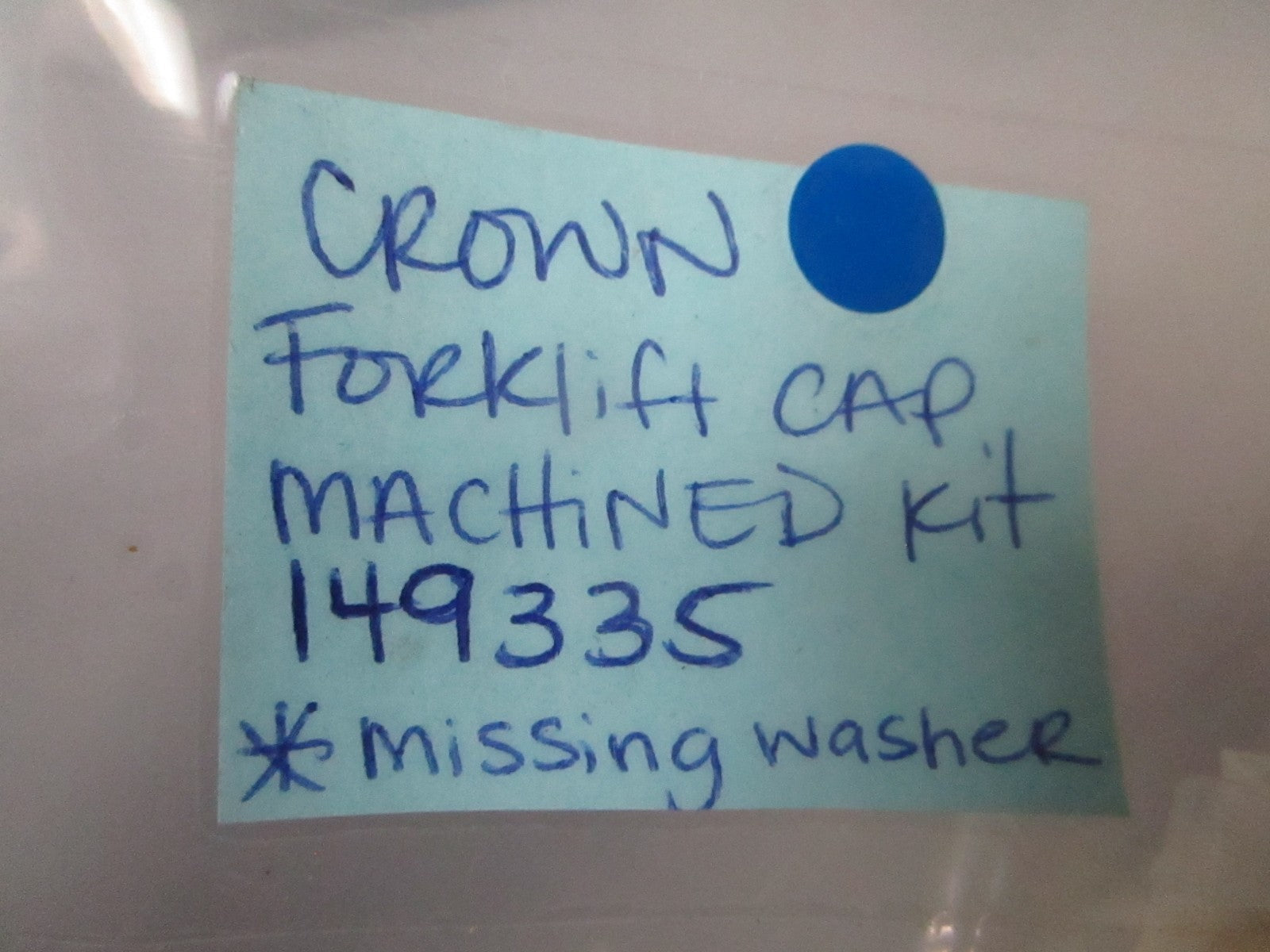 *NEW OEM* 0720 Crown Forklift Cap Machined Kit 149335