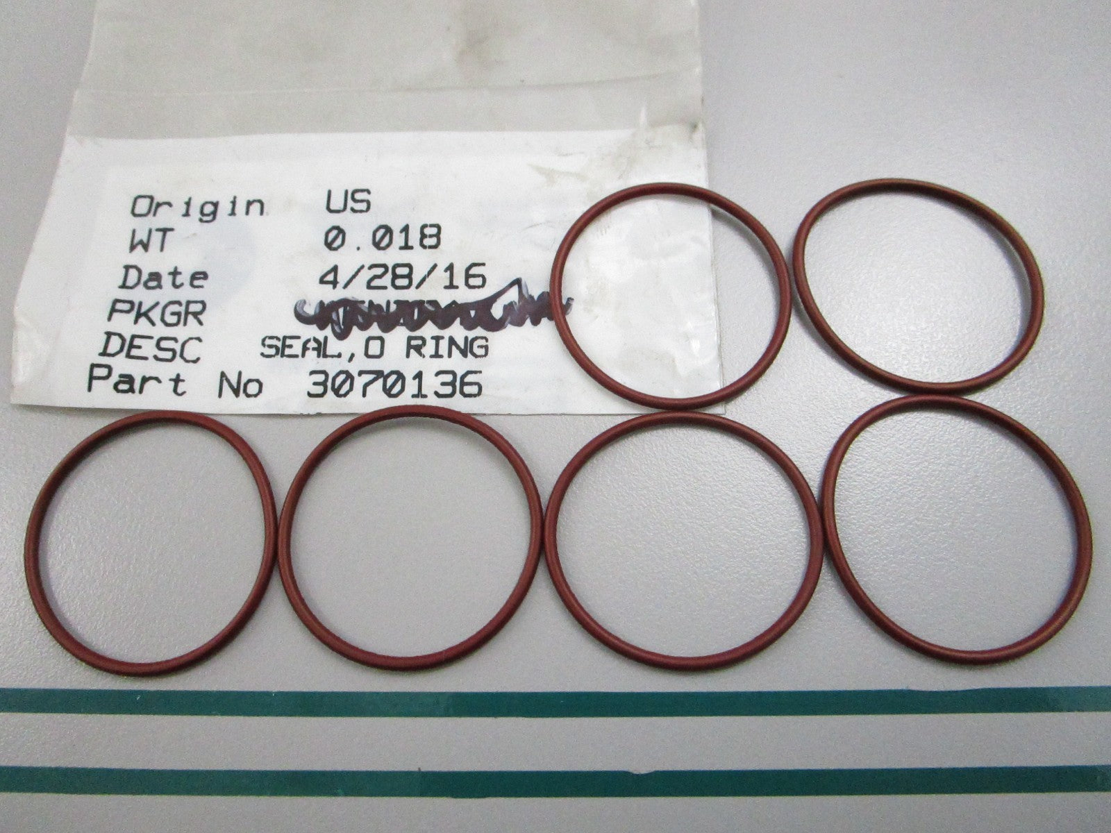 NEW OEM (LOT OF 6) 3070136 Cummins O-Ring Seal 0810